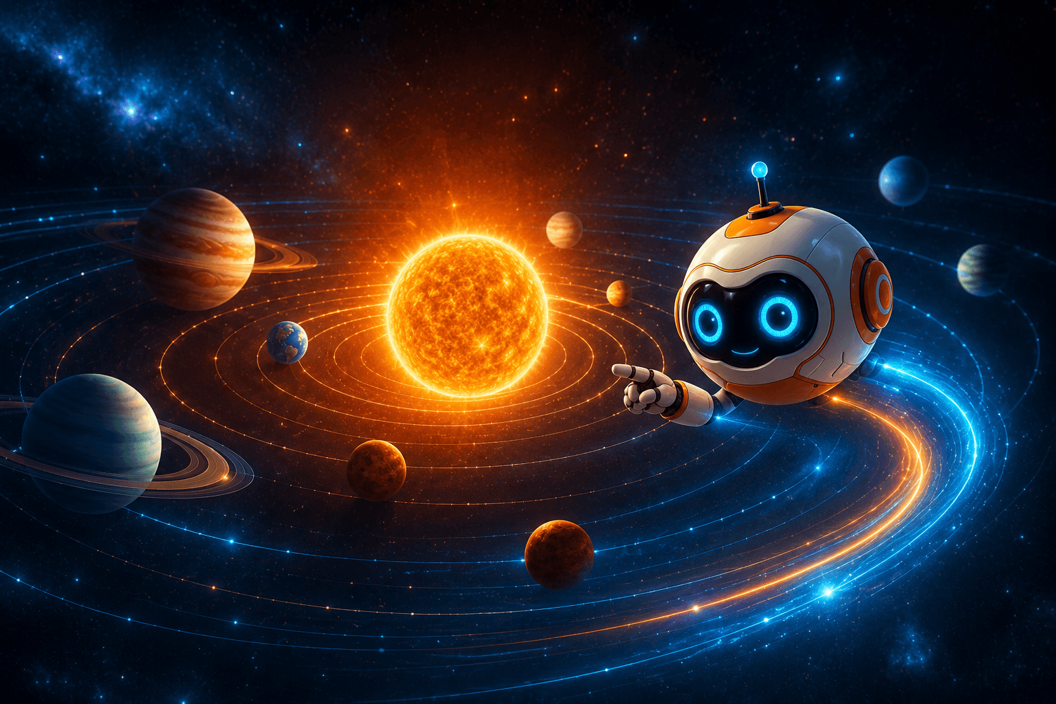 Abhigyaan VR Labs — an immersive journey through the solar system guided by the Abhi avatar